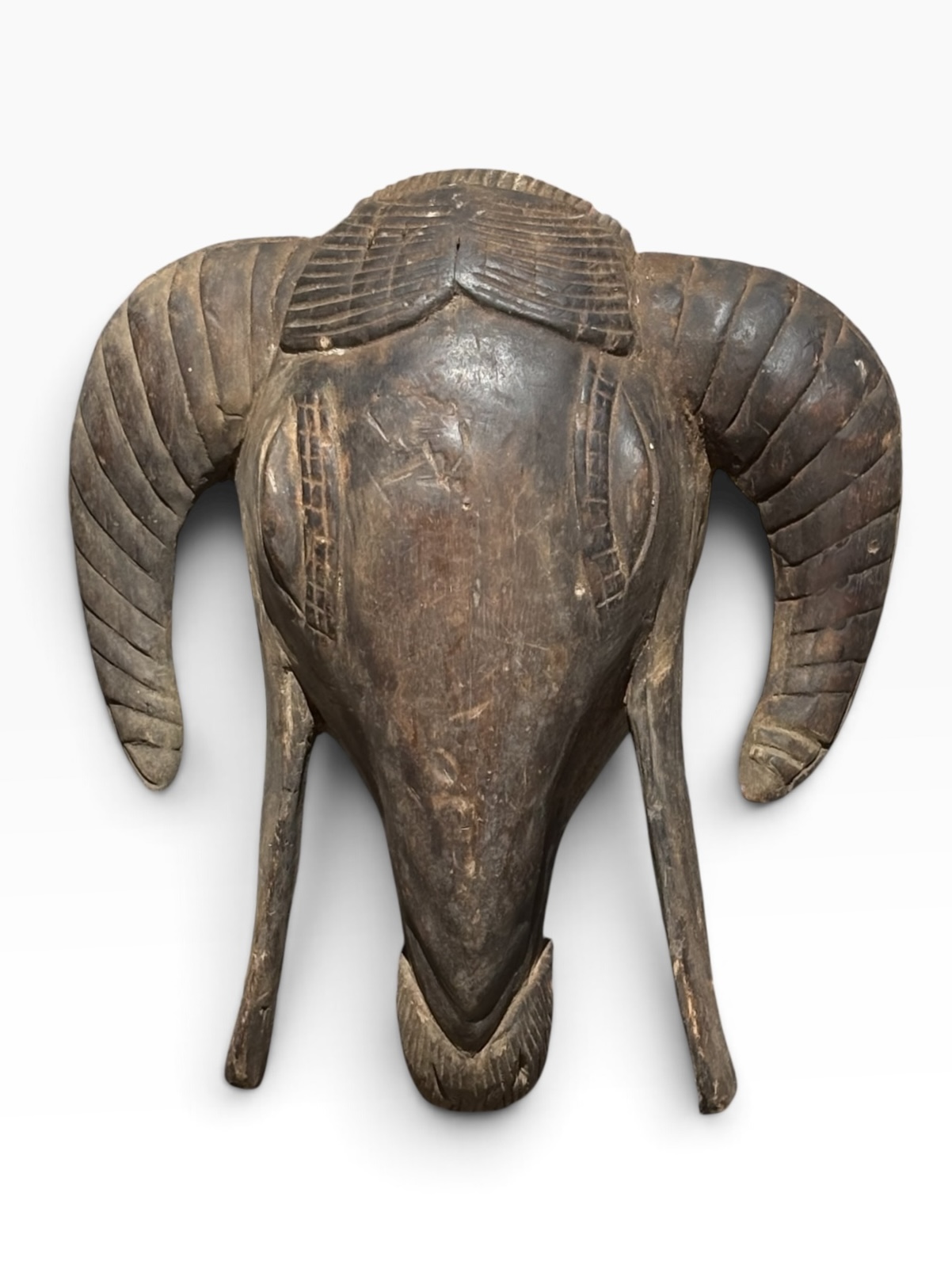 Vintage Guro Ram Mask – Hand-Carved West African Tribal Art - Image 2