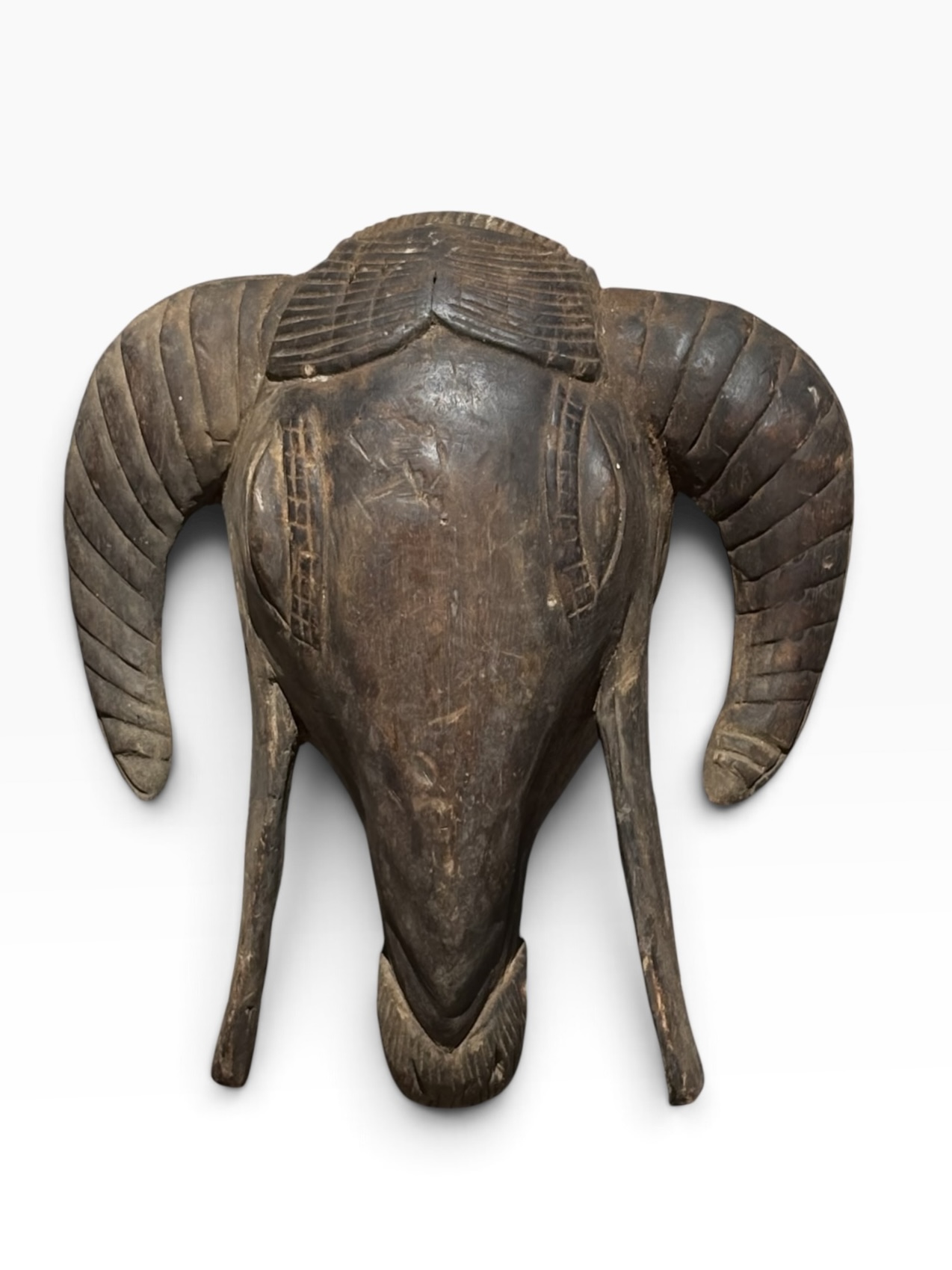 Vintage Guro Ram Mask – Hand-Carved West African Tribal Art - Image 3