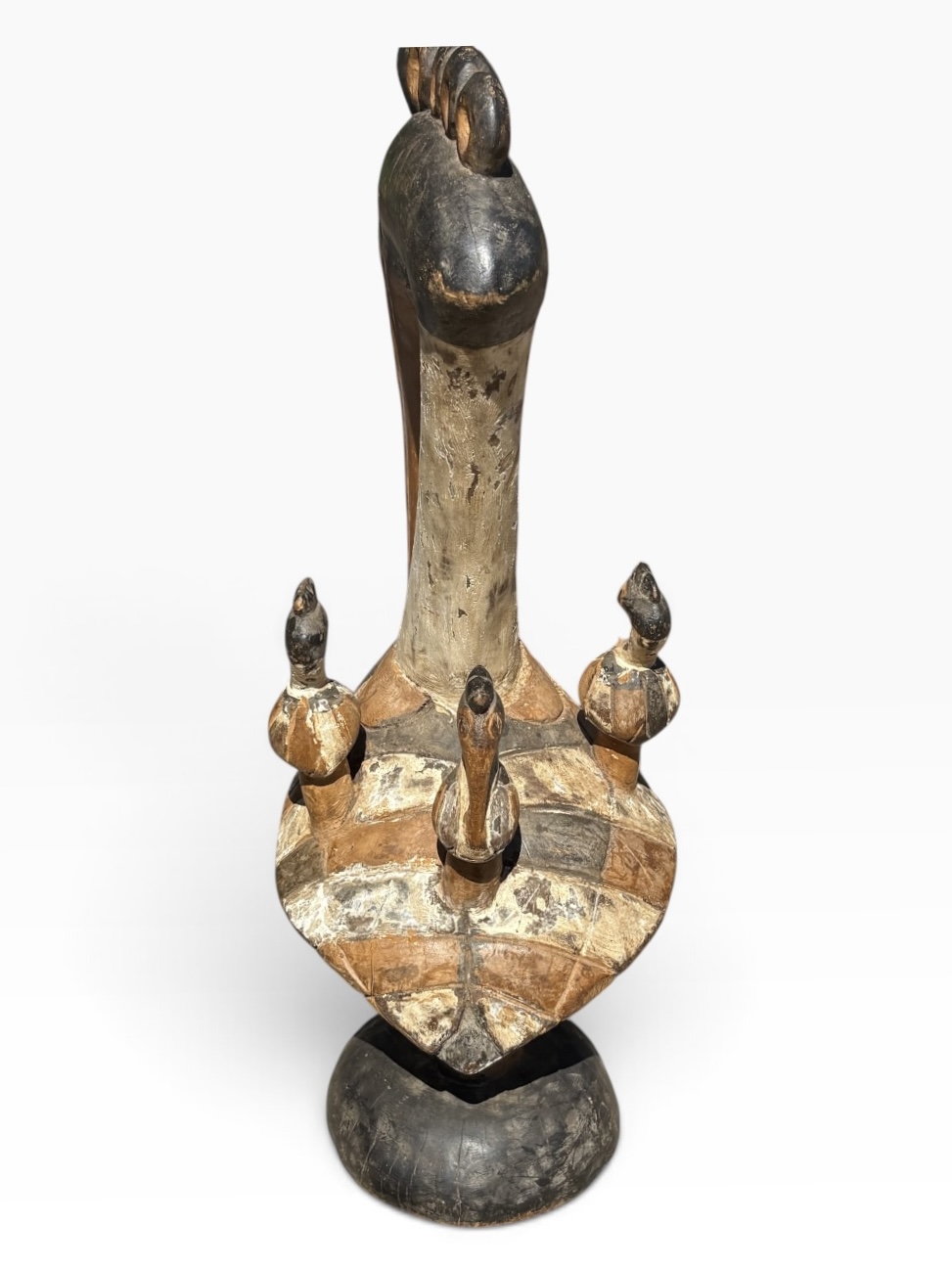 Large 27" Vintage Senufo Poropianong Hornbill Bird Statue – Côte d'Ivoire - Image 8