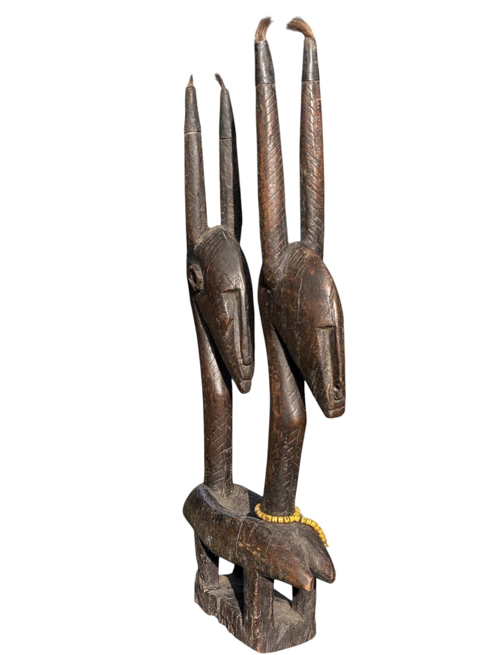 Vintage Bamana Double Chi Wara Antelope Headdress – Mali - Image 2