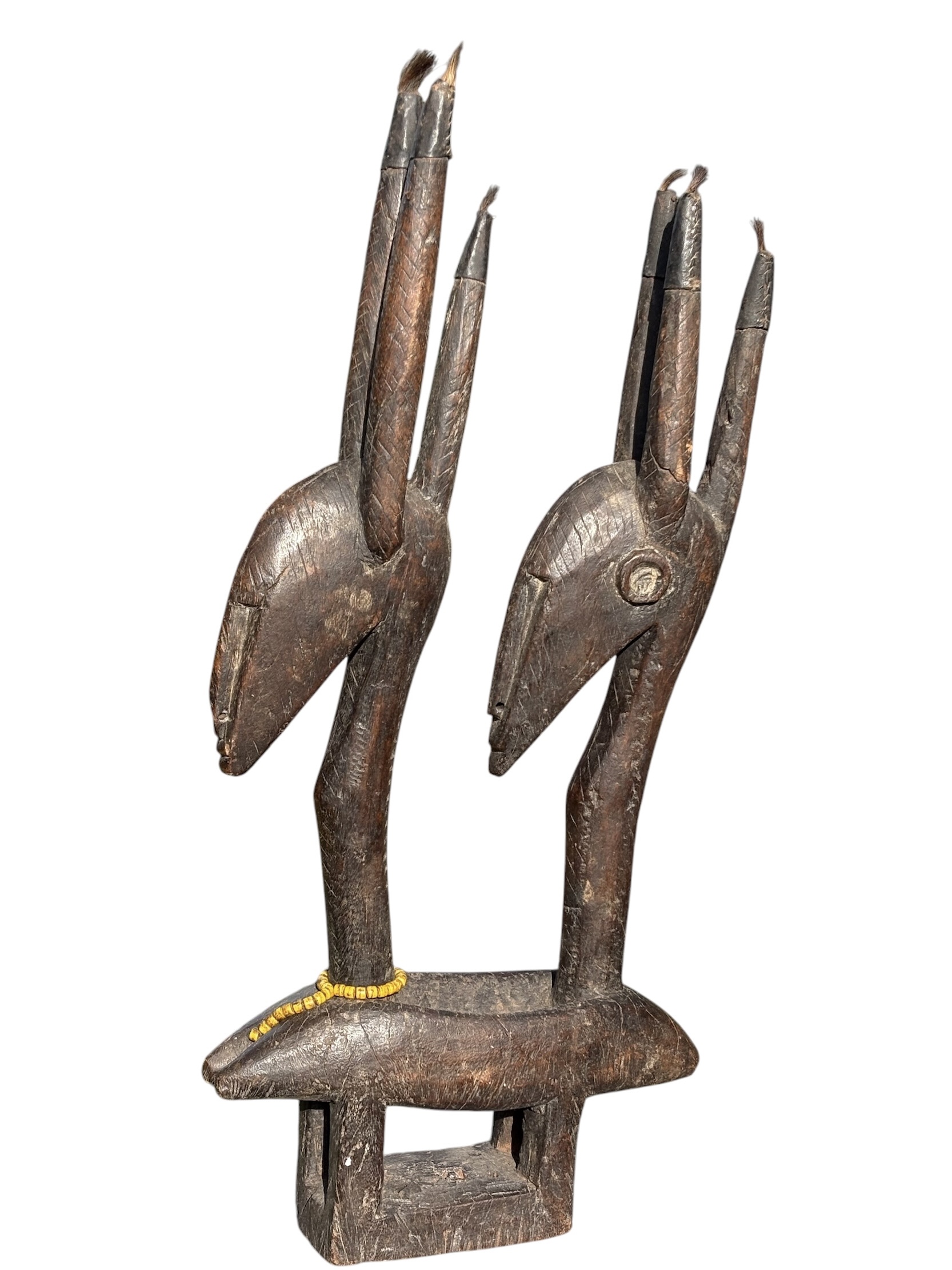 Vintage Bamana Double Chi Wara Antelope Headdress – Mali - Image 3