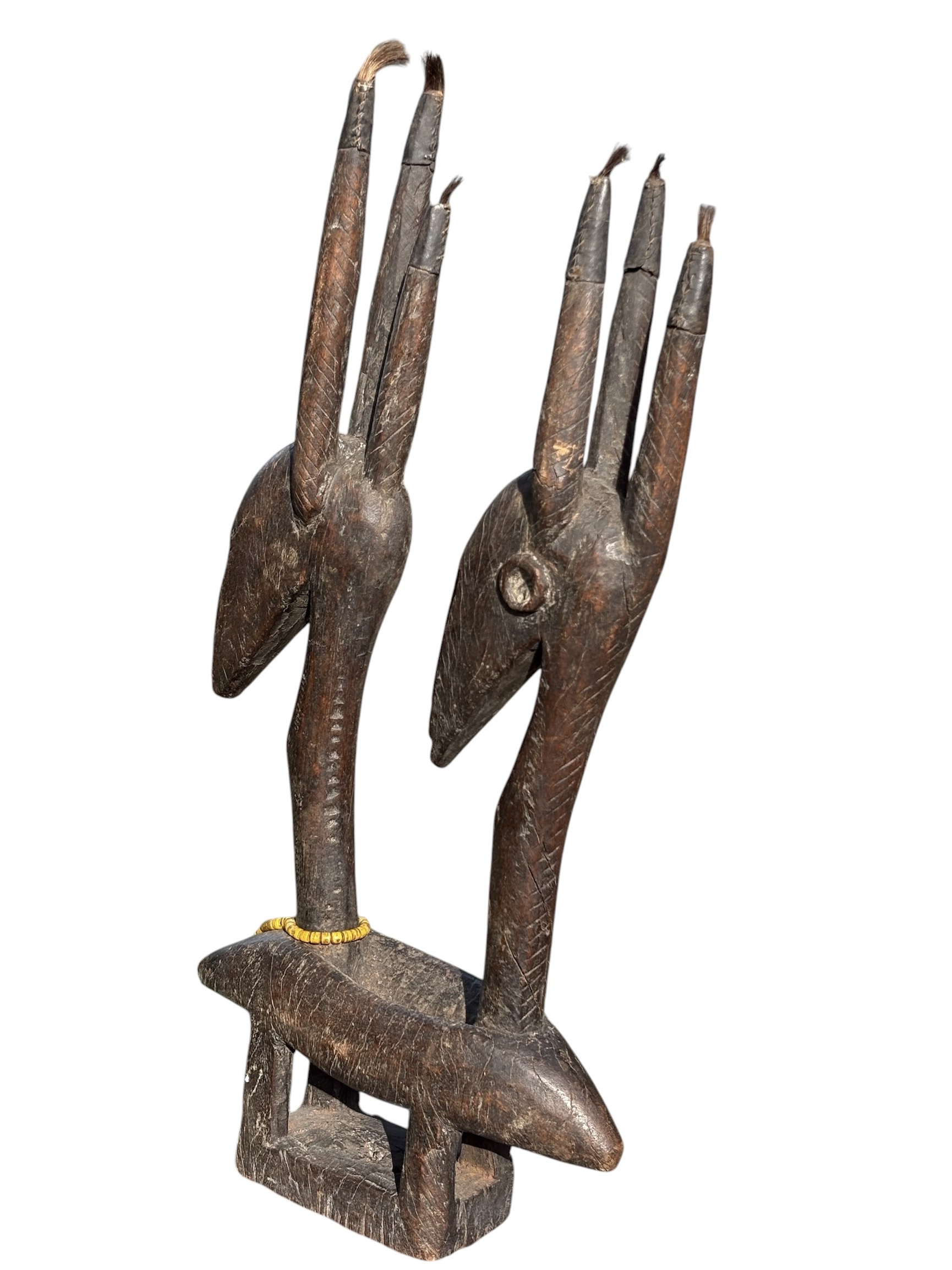 Vintage Bamana Double Chi Wara Antelope Headdress – Mali - Image 4