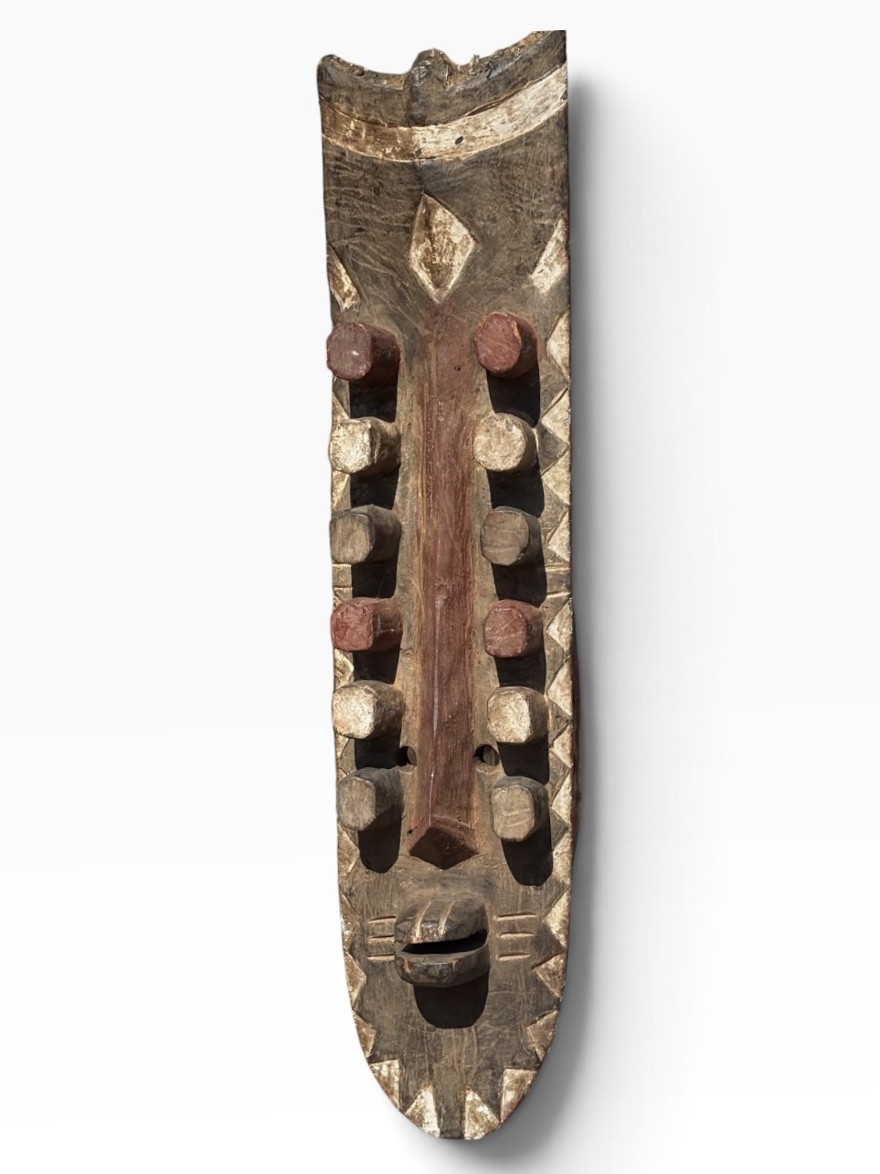 Large 31" Vintage Grebo Multi-Eyed Geometric Mask – Liberia - Image 4