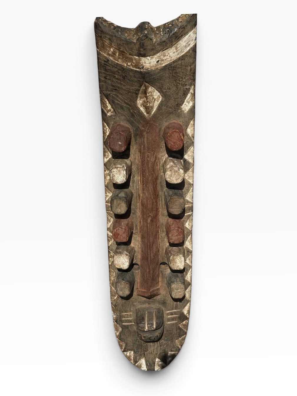 Large 31" Vintage Grebo Multi-Eyed Geometric Mask – Liberia - Image 5