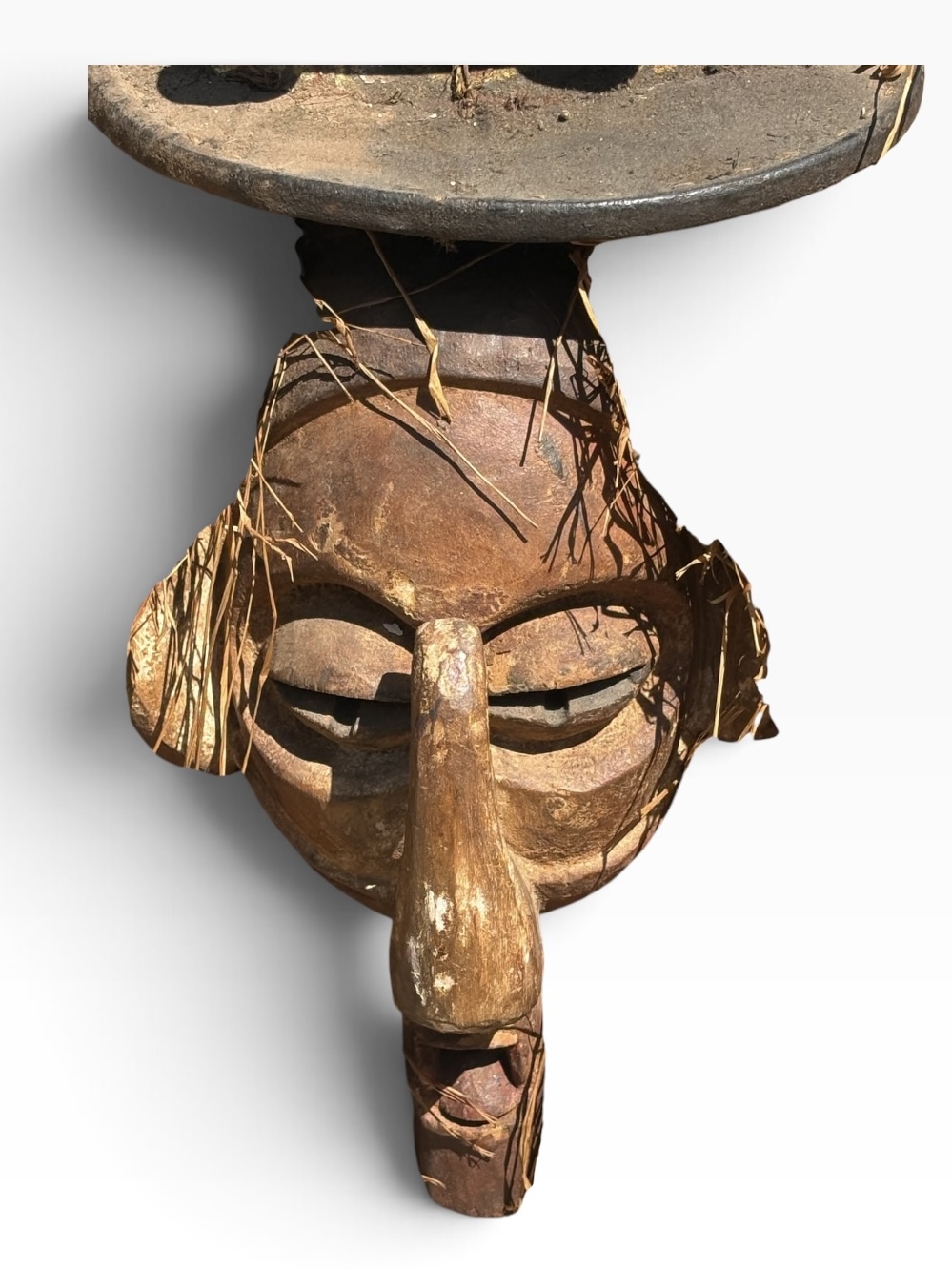 Large 30" Vintage Yaka Kholuka Initiation Mask – DR Congo- 76.2 cm - Image 11