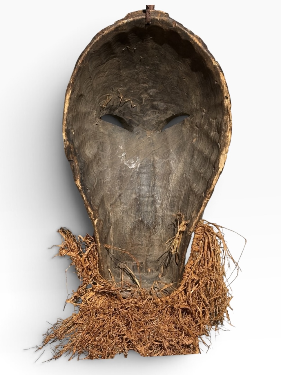 20" Vintage Luba Kifwebe Striated Wood Mask – DR Congo (51 cm) - Image 7