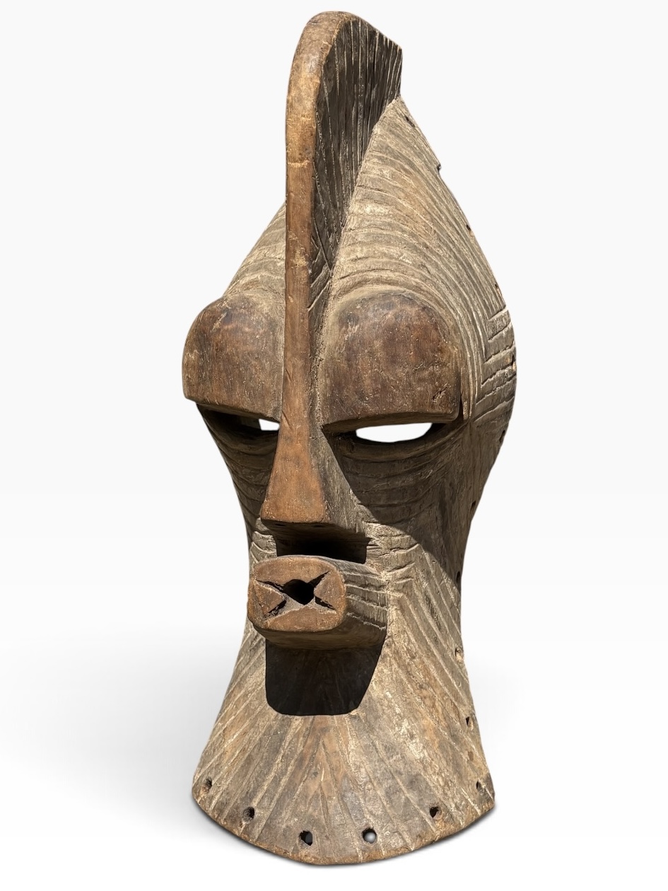 Vintage Luba Kifwebe Mask — Hand-Carved Ceremonial Art, 21” (53.4 cm) - Image 5