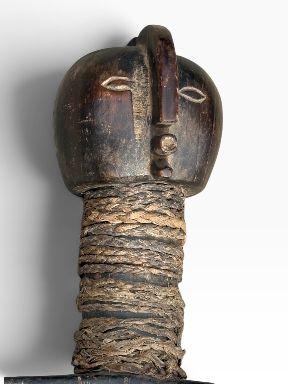 Vintage African Bobo Mask – Large Painted Wood Geometric Helmet Sculpture (Copy) - Image 15