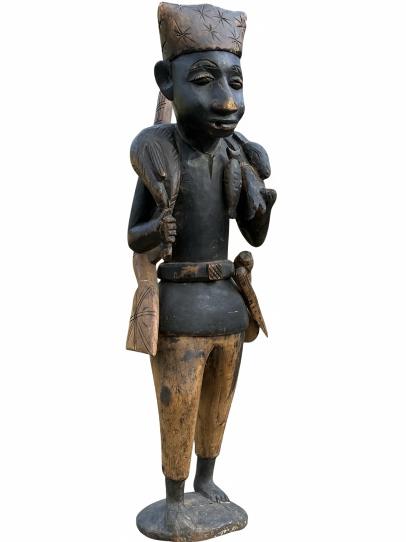 26 “ Standing Male Figure with Star-Incised Headdress - Image 6