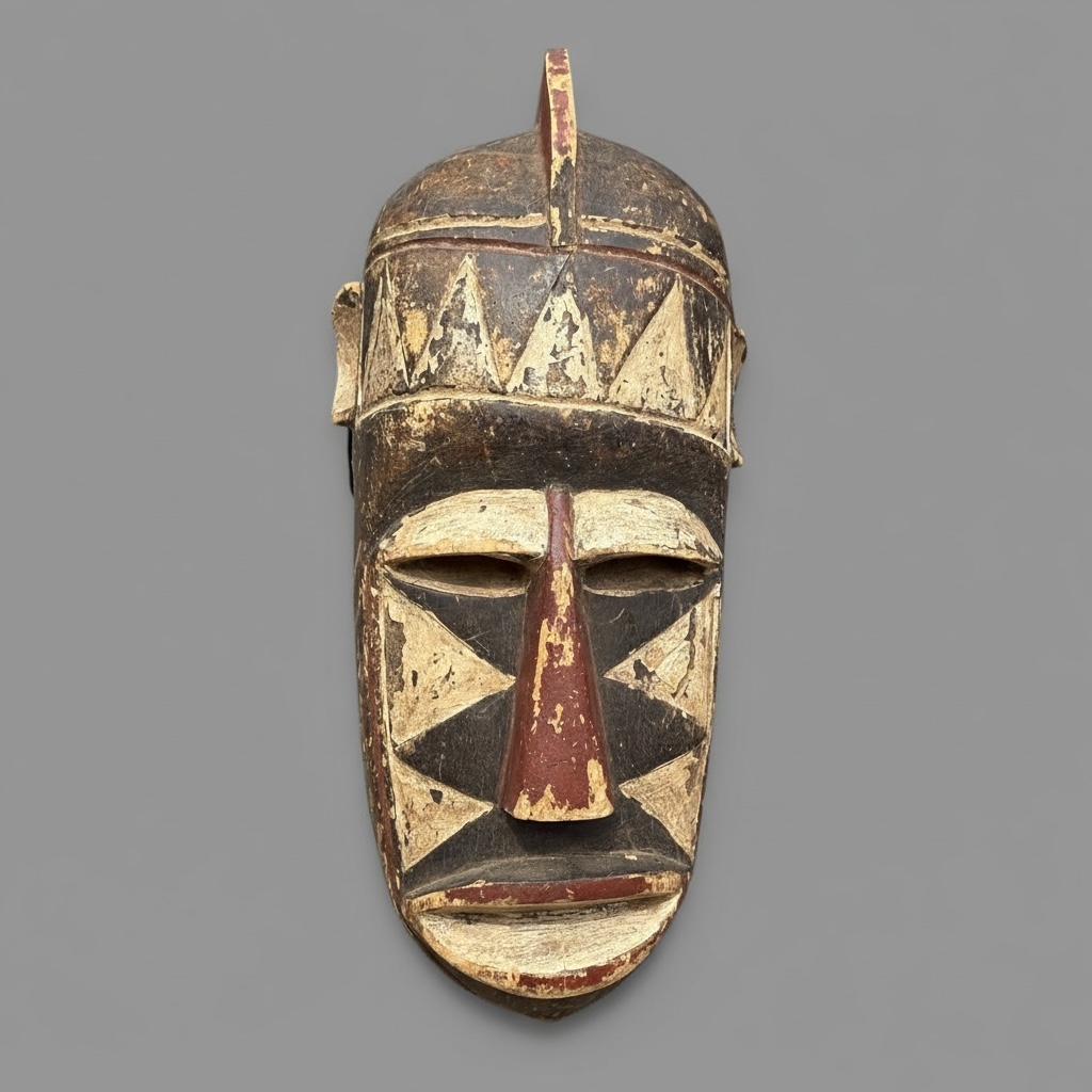 Vintage Bobo Geometric Crested Helmet Mask – Burkina Faso
