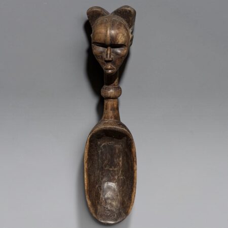 Dan Wakemia Ceremonial Feast Spoon — Hand-Carved Prestige Art, Liberia/Côte d'Ivoire