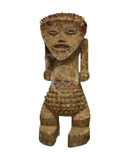 Large 25" Vintage Mambila Tadep Pegged Power Figure – Cameroon / Nigeria